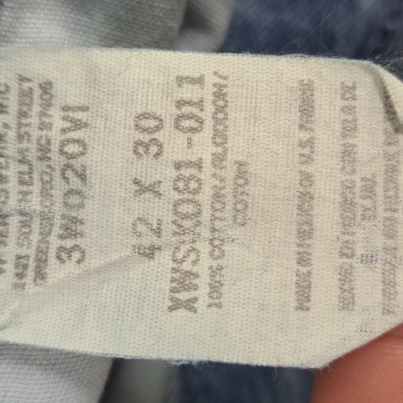 Riggs Workwear by Wrangler dura shield med wash denim carpenter work jeans 42/30 - Picture 8 of 8